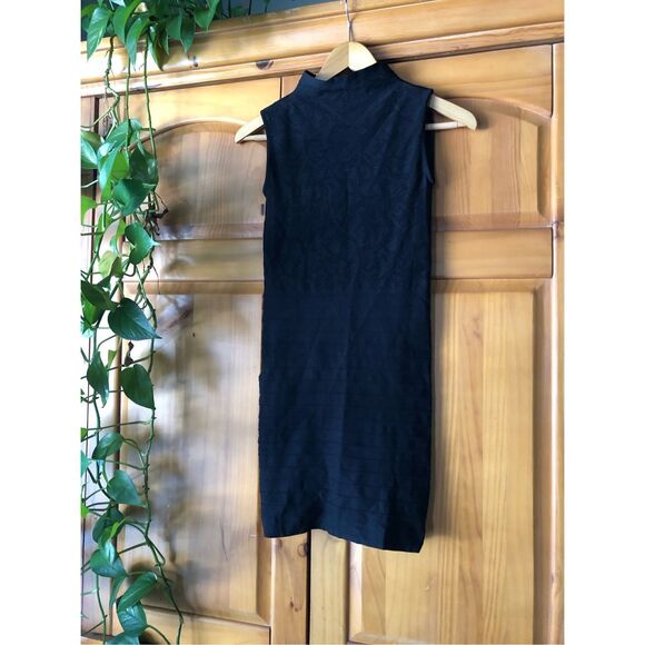 Bebe Sexy Lace Bodycon Mini Dress Size M-L Made In USA - Picture 3 of 14